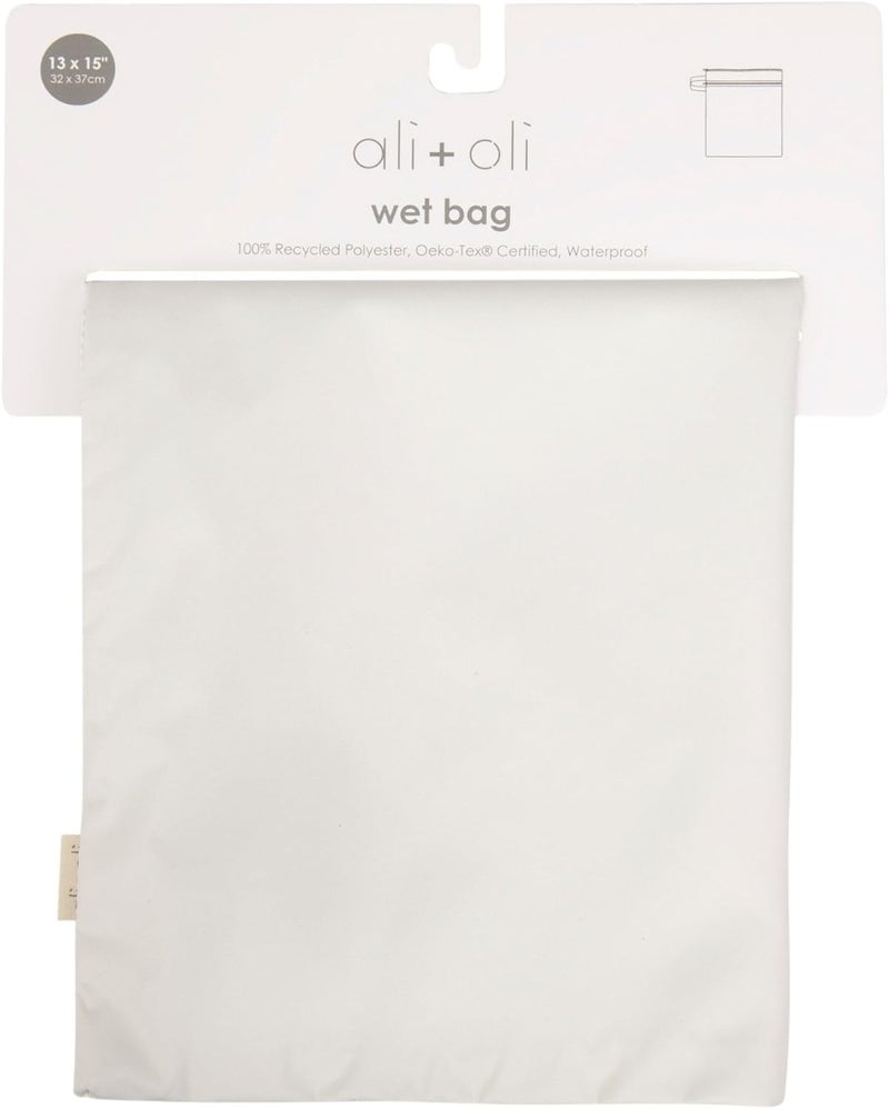 Ali+Oli Water Resistant Dual-Compartment Wet-Dry Bag for Travel, Hook to Stroller, Daycare, Diapers, Diaper Bag, Clutch Bag,15x12 inches (Sand) - Image 4